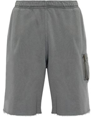 MM6 by Maison Margiela Raw-Hem Shorts - Grey
