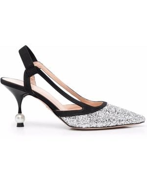 Giambattista Valli 75Mm Rhinestone-Embellished Court Shoes - White