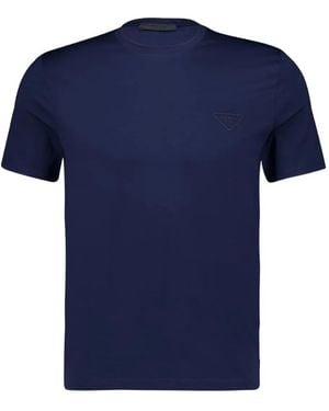 Prada T-Shirt mit rundem Ausschnitt - Blau