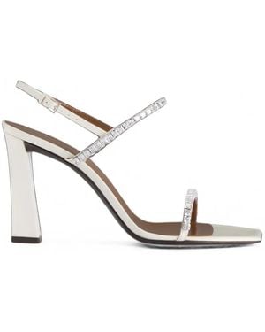 Giuseppe Zanotti Valentiine Crystal Rhinestone-Embellished Sandals - White