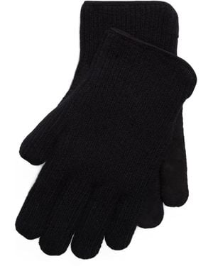 Ralph Lauren Cashmere & Lamb-Suede Gloves - Black