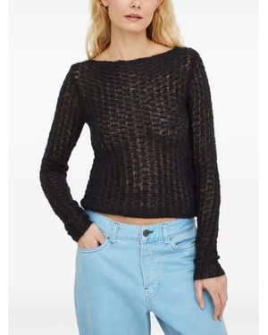 Won Hundred Pull En Maille Ajourée - Noir