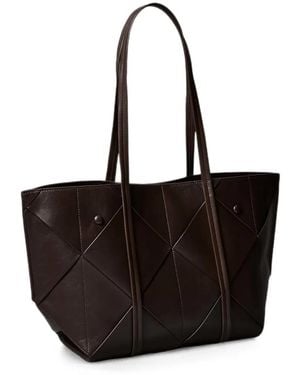 Calvin Klein Geometric-Quilted Tote Bag - Black