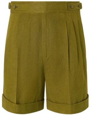 ZEGNA タックショートパンツ - グリーン