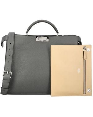 Fendi Medium Peekaboo Iseeu Tote Bag - Gray