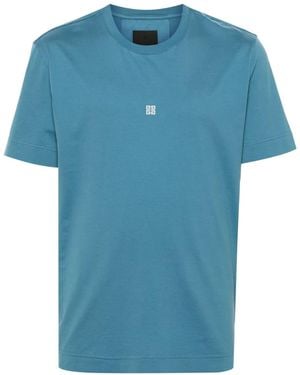 Givenchy 4g エンブロイダリー Tシャツ - ブルー