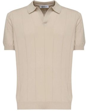 Galiana Ribbed Polo T-Shirt - Natural