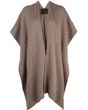 Voz Short Knitted Duster - Brown