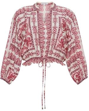 Cara Cara Top Perrin Con Stampa - Rosso