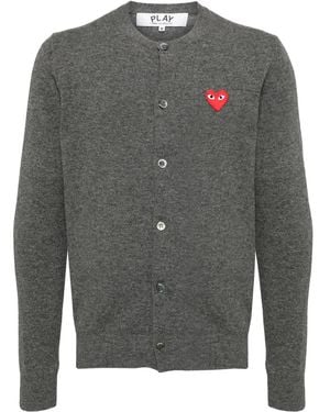 COMME DES GARÇONS PLAY ウール カーディガン - グレー