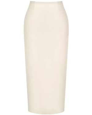 POST MERIDIEM Straight Maxi Skirt - White
