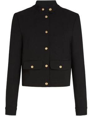 Karl Lagerfeld Mock-Neck Jacket - Black