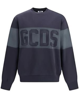 Gcds Logo-Spray Sweatshirt - Blue