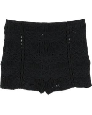Nanushka Shorts Con Cinturilla Elástica - Negro