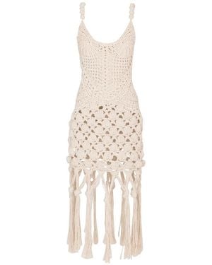 Balmain Crochet Dress - White