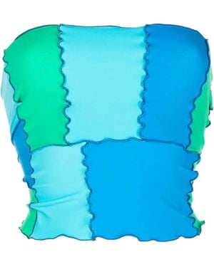 Sherris Colour-Block Bandeau Top - Blue