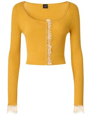 Pinko Cardigan Con Rifinitura - Giallo
