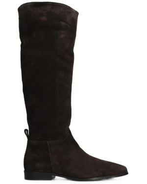 Bibi Lou Zenae Suede Knee-High Boots - Black