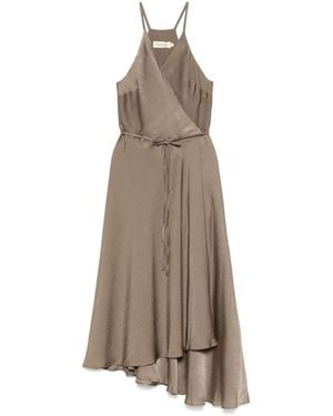 MOUTAKI Satin Midi Dress - Natural