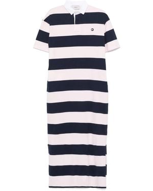Coperni Striped Polo Maxi Dress - Blue