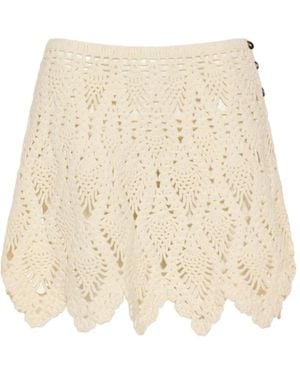 JW Anderson Crochet Lace Mini Skirt - Natural
