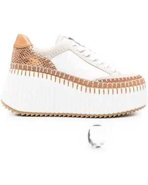 Chloé Nama Platform Sneakers - White