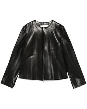 Nour Hammour Veste Zippée À Col Cheminée - Black
