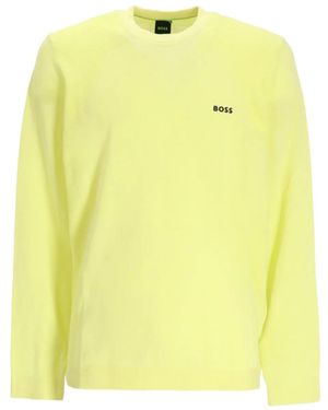 BOSS Crew-Neck Sweater - Yellow