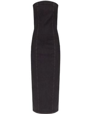 Gestuz Strapless Denim Dress - Black