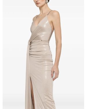 Nissa Knot Chain-Strap Maxi Dress - Natural