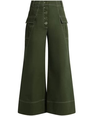 FARM Rio Wide-Leg Pants - Green