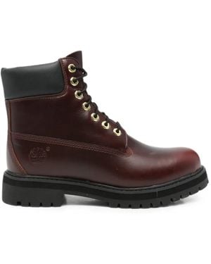 Timberland Lace-Up Leather Ankle Boots - Brown