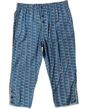 Dolce & Gabbana Bas De Pyjama À Imprimé Espadon - Blue
