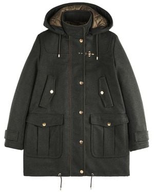 Fay Mantel mit Knebelverschluss - Schwarz