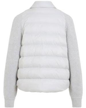 Brunello Cucinelli Quilted Geyser Hybrid Jacket - White