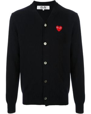 COMME DES GARÇONS PLAY Pull Over Knit Black In Wool - Blue