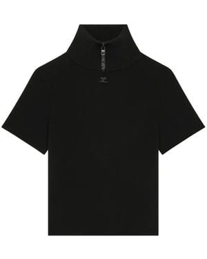 Courreges Milano Ribbed Knit Top - Black