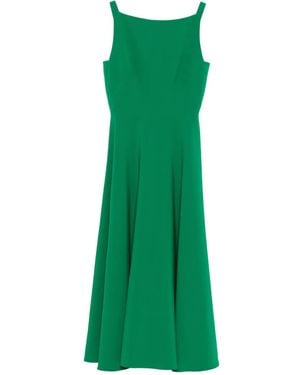 Safiyaa Midikleid Mit Eckigem Ausschnitt - Grün