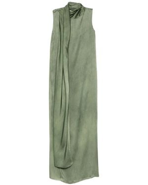 Cortana Lava Draped Maxi Dress - Green