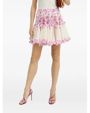 Chio Floral Lace Skirt - Pink