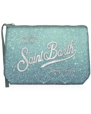 MC2 Saint Barth Clutch Con Logo - Blu