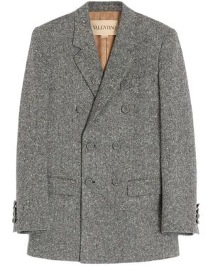 Valentino Garavani Double-Breasted Jacket - Grey