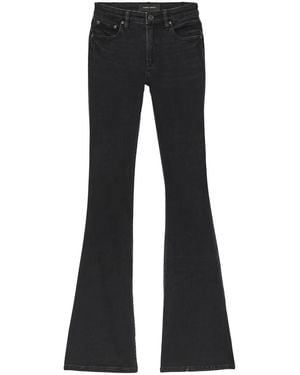 Purple Brand Halbhohe Bootcut-Jeans - Schwarz