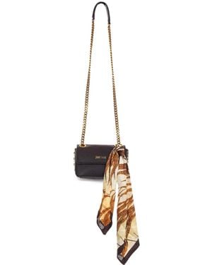 Just Cavalli Scarf-Detail Shoulder Bag - Metallic