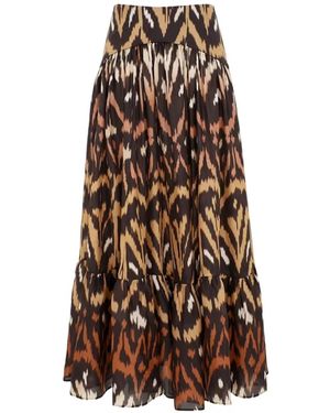 Zimmermann Aster Midi Skirt - Natural