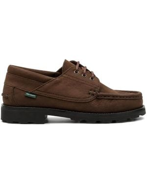 Paraboot Leather Boat Shoes - Brown