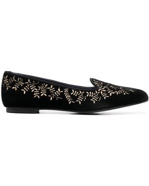 10 Corso Como X Castañer Hojas Velvet Slippers - Black