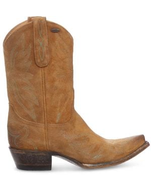 Mexicana Bottes De Cowboy Aguila Brodées - Marron