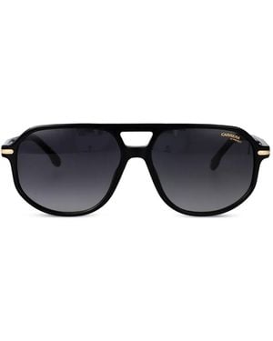 Carrera 375S Double-Bridge Pilot Sunglasses - Black