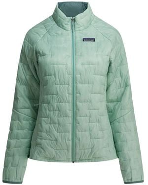 Patagonia Micro Puff Quilted High-Neck Jacket - Green